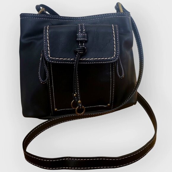 b.o.c. Black Contrast Stitching Organizer/Phone Pocket Crossbody Bag - Picture 1 of 12